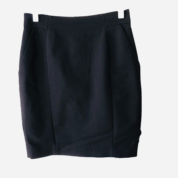 H&M Skirts H M Women 6 Basic Stretchable Black Straight Pencil